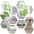 thumbnail image 4 of VGEBY 12pcs Decorative Mirrors Self-adhesive Tiles Mirror Wall Stickers Mirror Decor, 4 of 7