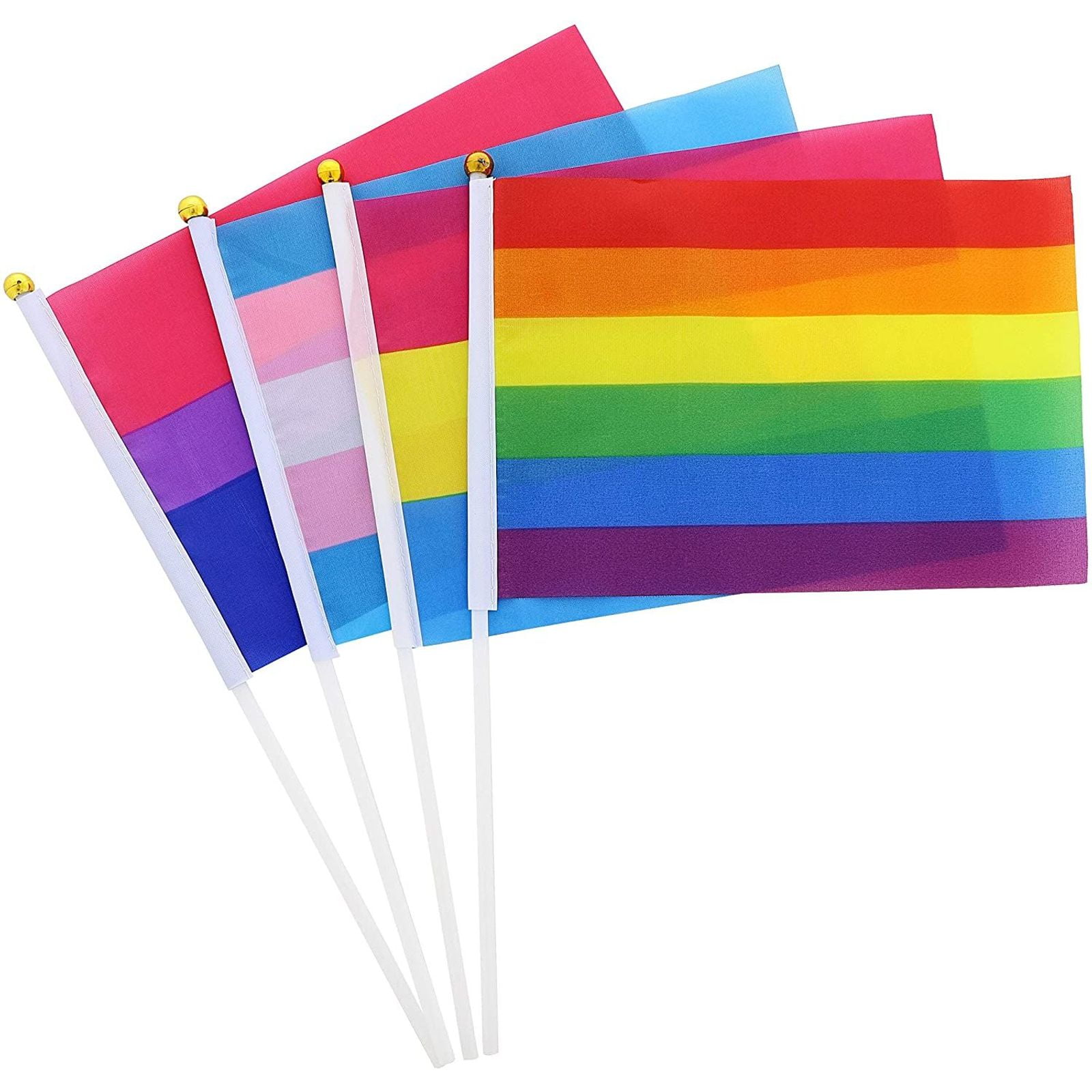 CHEAPEST 60 PCS Rainbow Flag Small Waving Gay LGBT Festival Pride Diversity 