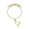 thumbnail image 3 of ANGARA Natural Three Row Bezel-Set Emerald and Diamond Tennis Bolo Ring in 14K Yellow Gold for Women (Size-1.8mm) | May Birthstone, Anniversary, Jewelry Gift for Women | Natural Emerald Ring, 3 of 9