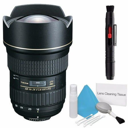 Tokina 16-28mm f/2.8 AT-X Pro FX Lens for Nikon (International Model) No Warranty + Deluxe Cleaning Kit + Lens Cleaning Pen Bundle