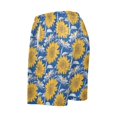 thumbnail image 5 of Men's Pajama Shorts Bottoms with Pockets Soft Lightweight Lounge Sleep Wear Hand Paint Sunflowers, 5 of 6