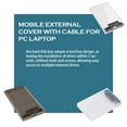 thumbnail image 4 of Professional Practical Hard Drive Housing Mechanical Wear-resistant Hard Disk Enclosure Case HDD/SSD Case with Cable Tawny Box 1Set, 4 of 6