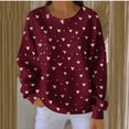 thumbnail image 5 of Vetsdori Long Sleeve Sweatshirts for Women Pullover Graphic Tops Casual Gifts for Girlfriend Valentine's Days Love Heart,Cute Winter/Spring Womens Shirts Crewneck, 5 of 6