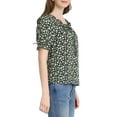 thumbnail image 4 of Allegra K Women's Sweetheart Neck Raglan Sleeve Retro Ruffle Floral Tops, 4 of 5