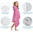 thumbnail image 7 of Pink Butterfly Pattern Hooded Bath Towel，50"x30" for Ages 3 To 12 Kids, Quick Dry Lightweight Soft Microfiber Hood Beach Towel Cover Up for Kids, 7 of 7