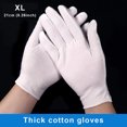 thumbnail image 4 of Qarigey 12 pares de guantes de algodón blanco para mujer, manopla de trabajo, guante elástico , Protector de manos, limpieza de gran Type2 NO2, 4 of 6