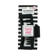 Gimme Extra Large Rectangle Claw Clip, Inner Teeth, Black, 1 Count