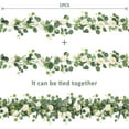 thumbnail image 5 of Zukuco 4 Pack 24Ft Artificial Eucalyptus Flower Garland with Roses, Fake Rose Flower Greenery Garland Floral Vines for Wedding Home Party Table Runner Decor (4PCS, white), 5 of 7
