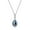 Black, variant on 9-10mm Culture Teardrop Pearl Pendant Necklace with 925 Sterling Silver Cubic Zirconia Valentine's Day Jewelry Gifts for Women