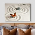 thumbnail image 3 of wall26 Canvas Print Wall Art Zen Garden with Stones &amp; Monarch Butterfly Nature Wilderness Photography Realism Chic Scenic Relax/Calm Multicolor for Living Room, Bedroom, Office - 16"x24&quot, 3 of 5