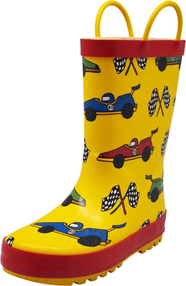 NORTY Norty Big Kids Boys Girls Waterproof Rubber Printed Rain Boots