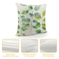 thumbnail image 4 of JEUXUS  Eucalyptus Leaves Pillow Covers Green Plants Decorative Throw Pillow Cases Soft Cushion Covers for Sofa Couch Car Bedroom Home Decor, 4 of 5