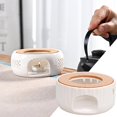 thumbnail image 4 of Calentador de tetera de cerámica Tealight Ve Té ligero Café Leche Calentador de té Base de calentamiento con corcho de goma Decoración de cuello de Estilo 4 Baoblaze Calentador de tetera de vela, 4 of 8
