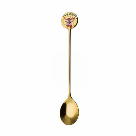 

TANGNADE Stainless Steel Tableware Creative Cute Christmas Star Spoon Fruit Fork Coffee Dessert Spoon