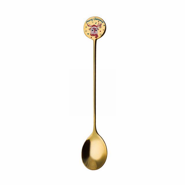 Harpily Promotional Dinnerware Stainless Steel Tableware Creative Cute Christmas Star Spoon Fruit Fork Coffee Dessert Spoon