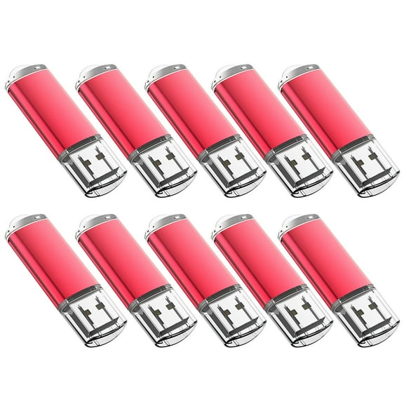 TOPESEL 10PCS 4G USB Flash Drive USB 2.0 Memory Stick Thumb Drive Pen Drive Jump Drive Red