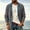 Gray, variant on KeShDi Denim Jacket for Men Knit Patchwork Jean Coat with Pockets One Button Color Block Casual Trucker Jacket Gray M