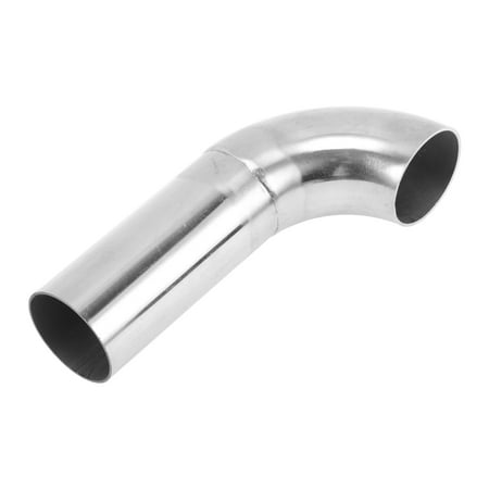Unique Bargains 1.77? OD 90° Mandrel Bend Elbow 3.9" Length T304 Stainless Steel Exhaust Tube Piping Polishing L Extended Pipe for Welding Stair Handrail HVAC