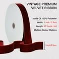 thumbnail image 2 of NANAHuang Khaki Gold Velvet Ribbon 3/8 Inch x 25yds, Vintage Velvet Ribbons, for Wreath Decoration Handmade Craft Ornaments Gift Wrapping & Bow Making, Valentine's Day Bouquet Packaging, 2 of 6