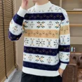 thumbnail image 2 of Suéteres de punto para hombres, jersey de polar de color sólido, ropa popular coreana cálida para hombre, prendas de punto nuevas en sudadera estilo Harajuku, 2 of 5