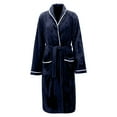 thumbnail image 5 of Afdoent Robes For Women Soft Flannel Robe Long Sleeve Bathrobe With Pockets Cozy Loungewear For Winter Warm Sleepwear And Spa Relaxation At Home Sleepwear, 5 of 8
