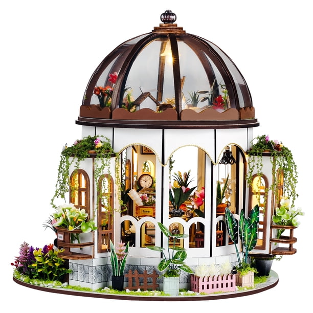 Billuyoard Kit de casa en miniatura para armar: un complemento acogedor y llamativo para tu minijardín. Kit de construcción con muebles. Kits de decoración para fiestas