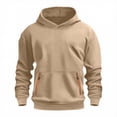 thumbnail image 4 of Gubotare Kid Hooded Kids Sweatshirt Boys Hooded Pullover Hoodies Size 10-11 (Khaki,10-11 Years), 4 of 4