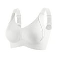 thumbnail image 2 of Zen Chic Bras for Seniors - Seamless Wireless Push Up Bra, Full Coverage Ice Silk Posture Correcting Anti Sagging Mesh Bralettes for Senior Women White 42, 2 of 6