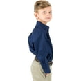 thumbnail image 4 of Leveret Kids & Toddler Boys Long Sleeve Uniform Cotton Dress Shirt Variety of Colors (Size 2-14 Years) (Navy, 10 Years), 4 of 4