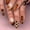 JML383 (glue type), variant on Glossy almond nail autumn and winter gentle milk tea color wearing nail orange sun flower nail patch cross-border nail piece