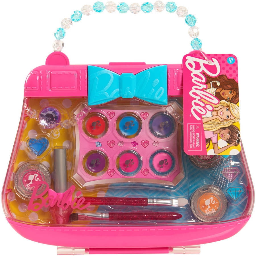 Barbie Barbie Purse Perfect Makeup Case, 9 Pieces, Ages 5 + Walmart