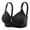 Black, variant on CFLVAEK Plus Size Womens Bras Wireless Push Up Bralette Comfort Full Coverage Seamless Bra Breathable Adjustable Straps Brassiere for Large Bust Gray XL