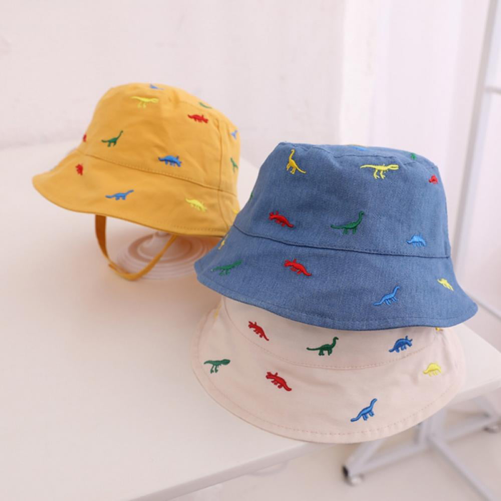 Baby Boy Sun Hat Kids Dinosaur Print Summer Bucket Hats UPF 50+ Sun  Protection Beach Cap for Infant Toddler Boys 0-4 Years 