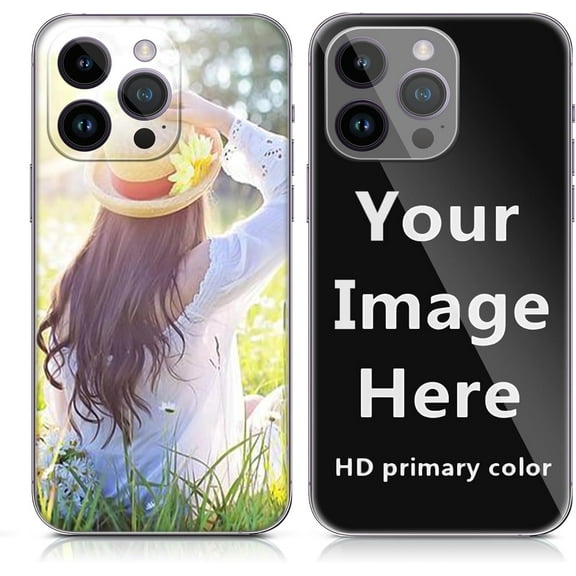 Custom Pictures Phone Case for iPhone 16 Plus(6.7"inch), Personalized Phone Cases, Customized Photo TPU Soft Transparent plastic Cover for Family Valentine Birthday Xmas Friends (1 Photo)