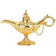 thumbnail image 3 of Metal Carved Aladdin Lamp Magic Vintage Home Tea Oil, 3 of 5