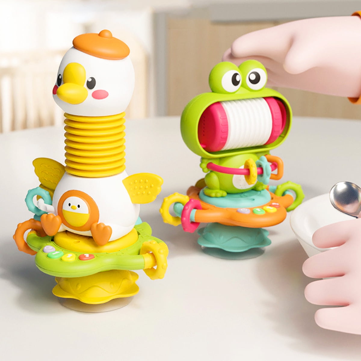 CIVG Baby High Chair Toys with Suction Cups Montessori Highchair Rattle