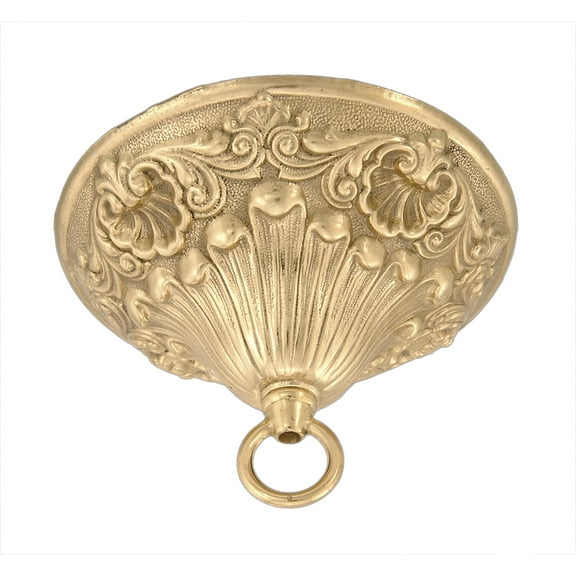 B&P Lamp® Large, Canopy W/Heavy Loop, 6 1/4" Dia., Unfinished Brass