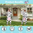 thumbnail image 4 of Cow Onesie Adult CANASOUR Cosplay Farm Animal Pajamas Polyester Christmas Sleepwear Large, 4 of 6