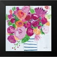 thumbnail image 2 of Zaman, Farida 15x15 Black Modern Framed Museum Art Print Titled - Pink Blossoms I, 2 of 5