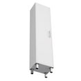 thumbnail image 5 of DEPOT E-SHOP Dryden Tall Narrow Storage Cabinet with 5-Tier Shelf and Broom Hangers, White, 5 of 5