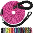 thumbnail image 1 of Correa para perros Jenico, cuerda larga de 4,5 m, resistente, con color rosa reflectante, 1 of 7