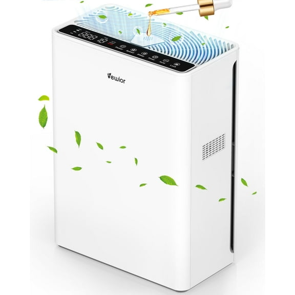 VEWIOR Purificateurs d'Air pour Maison Grande Pièce jusqu'à 2200 Pi2 Purificateurs d'Air H13 HEPA Filtre avec Éponge Parfumée Minuterie Couvercle de Filtre Lavable, Purificateur d'Air Silencieux 15 DB pour Animaux Squames Odeur Fumée Pollen