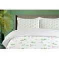 thumbnail image 4 of Ambesonne Agave Duvet Cover Sets, Cow Skull Heads Aloe Vera, 2-Queen, White and Pale Eggshell, 4 of 7