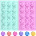 thumbnail image 1 of Moldes de silicona para fondant Aswewamt Rose Flower, 15 cavidades, 2, 1 of 7