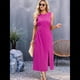 thumbnail image 4 of Vestidos Casuales para Mujer, Vestido de Color Liso, Chaleco Sin Mangas, Falda de Verano con Temperamento Ceñido A la Cintura. Rosa Roja M, 4 of 10