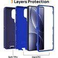 thumbnail image 3 of Étui de Protection pour Samsung Galaxy S24 Ultra, Robuste [Antichoc] [Antichoc] [Anti-Poussière] Étui de Téléphone 3 Couches, Bleu Marine, 3 of 4