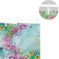 thumbnail image 5 of Coolnut Flower Dragonfly Bathroom Waterproof Shower Curtain Set, 60"X72" Bathtub Curtain with 12 Hooks for Bathroom Decor,Hotel,Room, 5 of 6