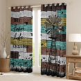 thumbnail image 2 of jejeloiu Vintage Windmill Black Out Curtains,Country Farmhouse Lodge Curtains Pack of 2 (42x63 Each) For Adults, 2 of 6
