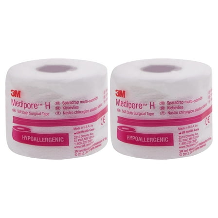 4-Pack Medipore H Soft Cloth Surgical Tape 1 x 10 yards (Set of 4 Rolls)