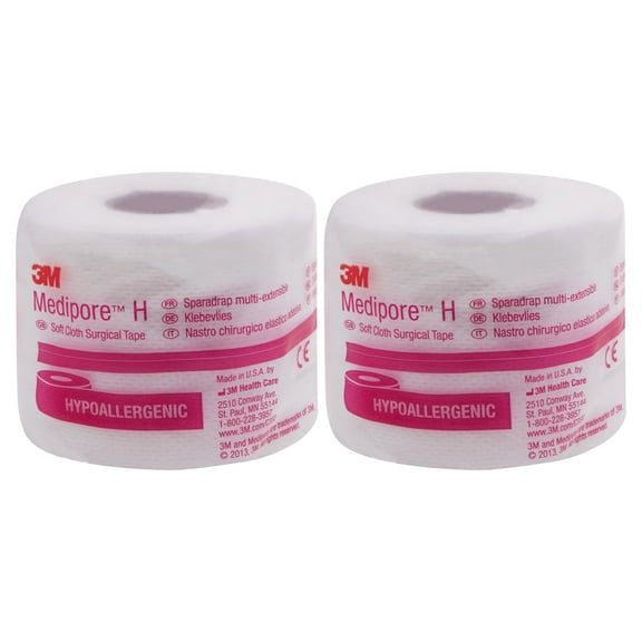 4-Pack Medipore H Soft Cloth Surgical Tape 1 x 10 yards (Set of 4 Rolls)